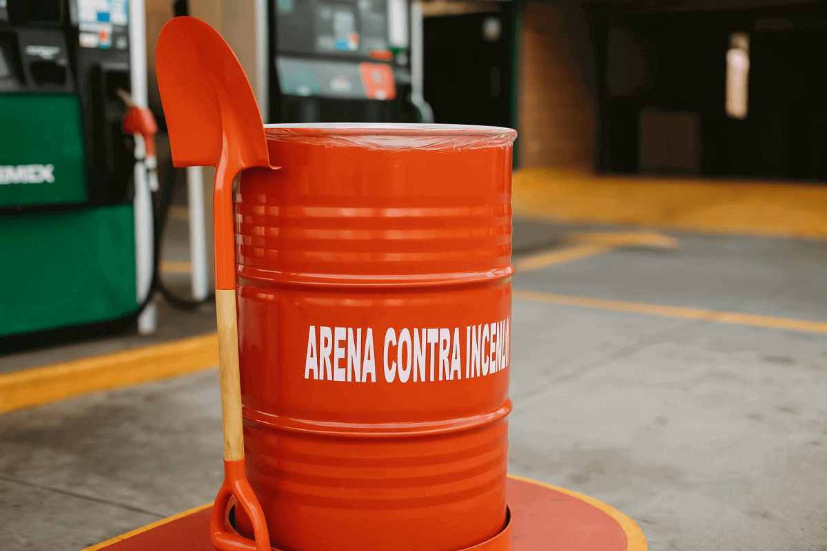 tambo de arena contra incendios
